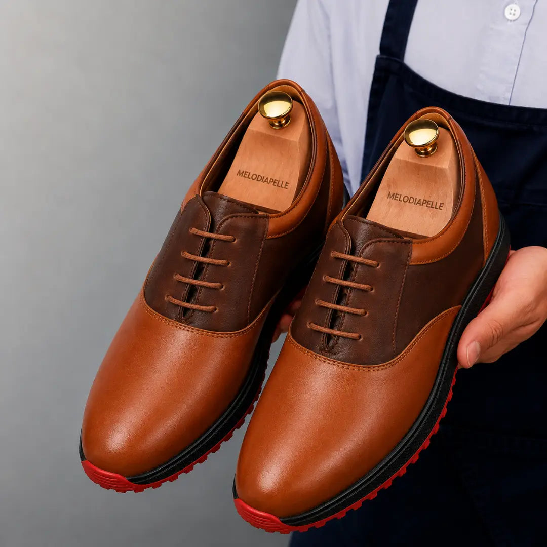 Motif Leather Golf Shoe for Men - Waterproof Spikeless Golf Shoes