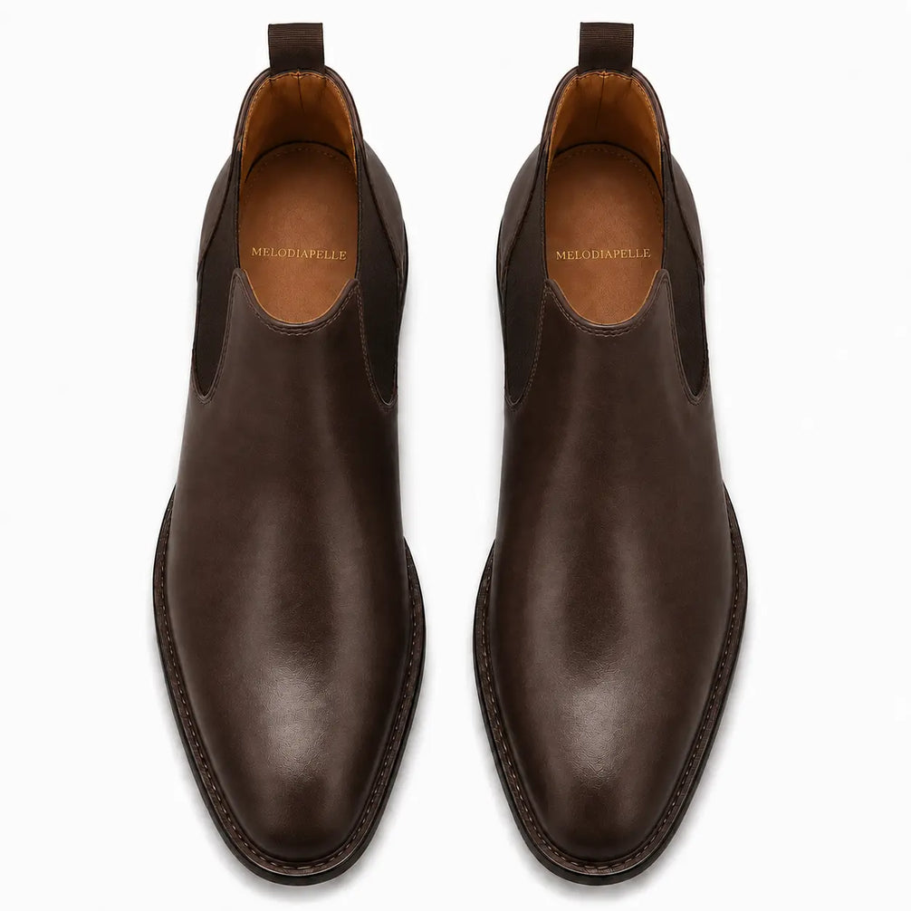 Malacca Chelsea Boot for Men - Goodyear Welted Burnished Leather Boots