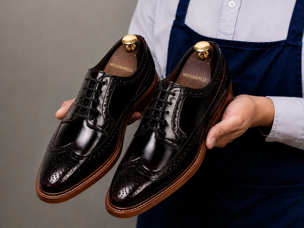 Morano Wingtip Brogue Derby for Men - Goodyear Welted Full-Grain Leather Shoes