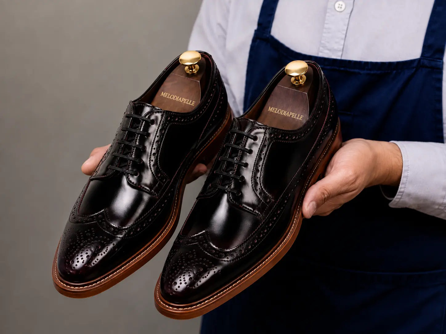 Morano Wingtip Brogue Derby for Men - Goodyear Welted Full-Grain Leather Shoes