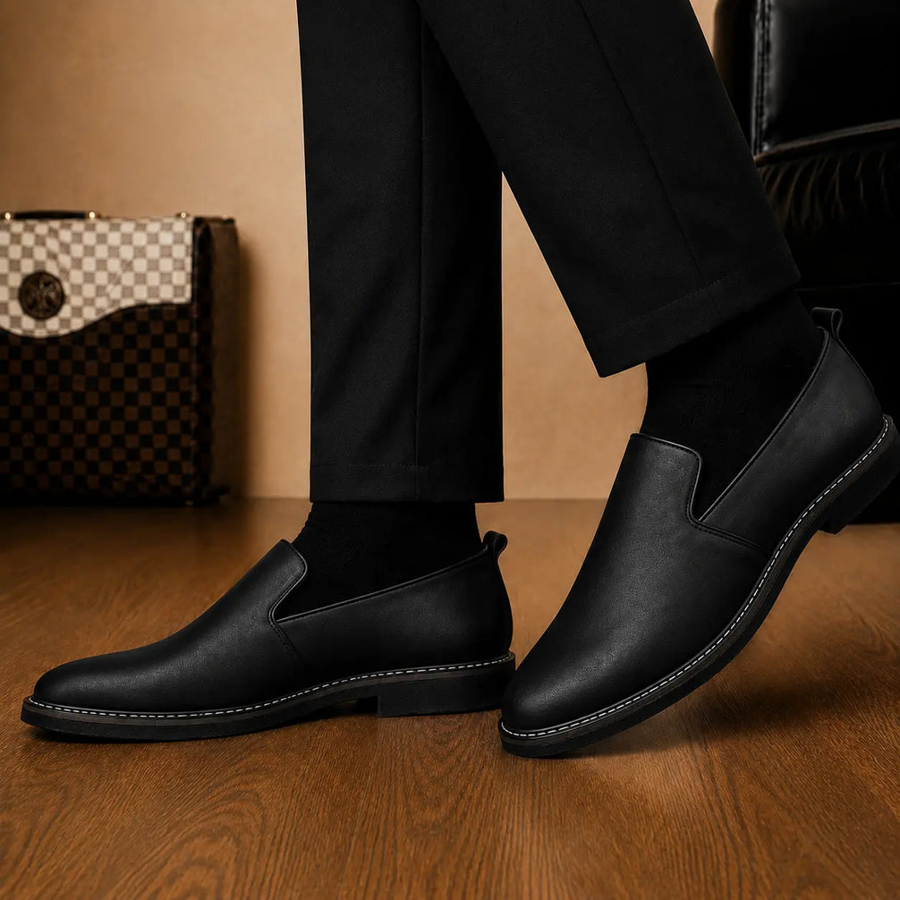 Moscow Opera Slip-On for Men - Nubuck Crepe-Sole Laceless Shoes