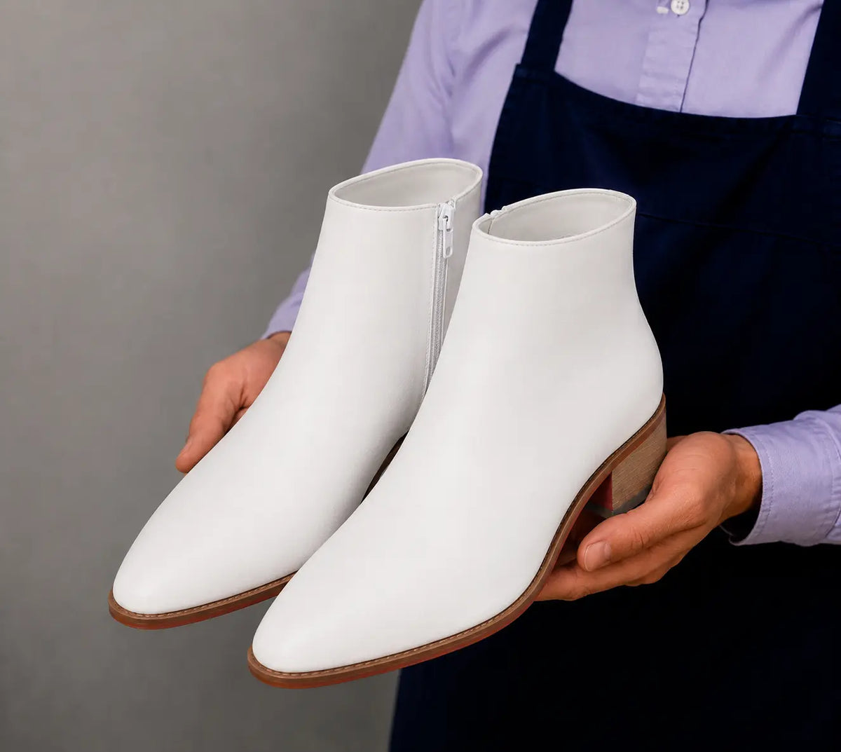 Malone Zip Ankle Boot for Men - Goodyear Welted Leather Boots with Block Heel