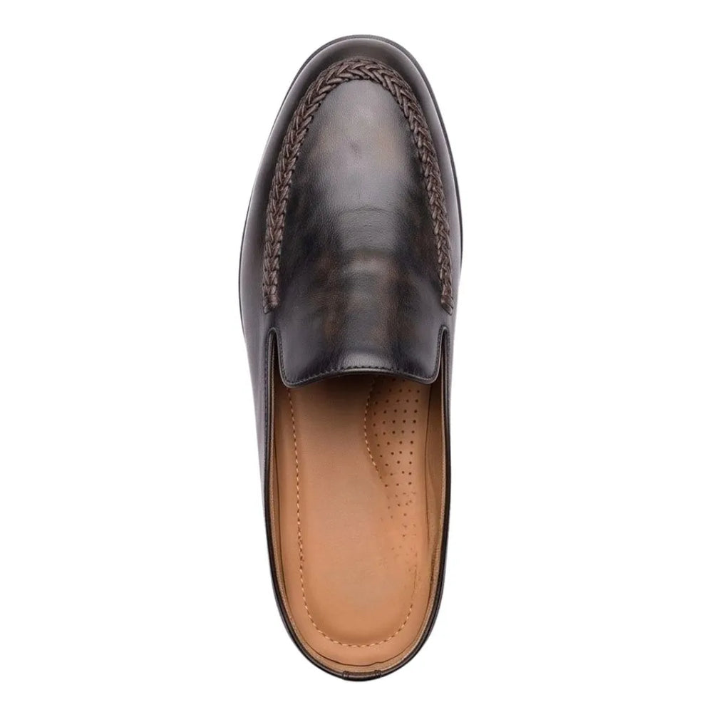 Mombaruzzo Pebble Mule Mule for Men - Leather Backless Loafers