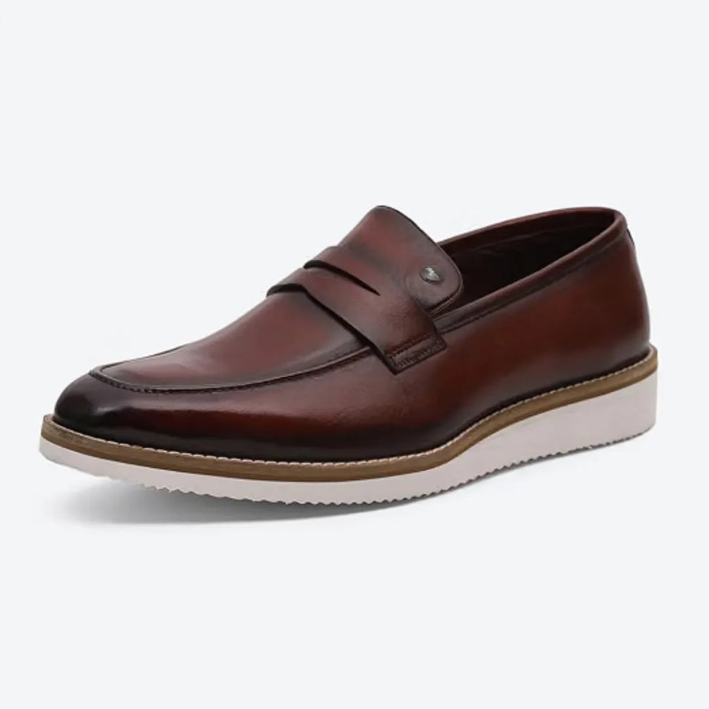 Mascali Wedge-Sole Penny Loafer for Men - Burnished Penny Loafers