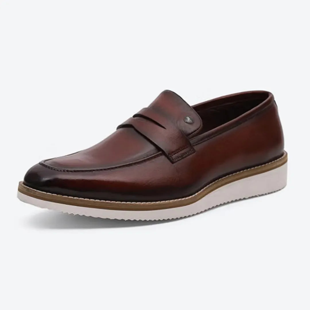 Mascali Wedge-Sole Penny Loafer for Men - Burnished Penny Loafers