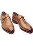 Manfredonia Everyday Plain-Toe Single Monk Strap for Men - Leather Office Shoes