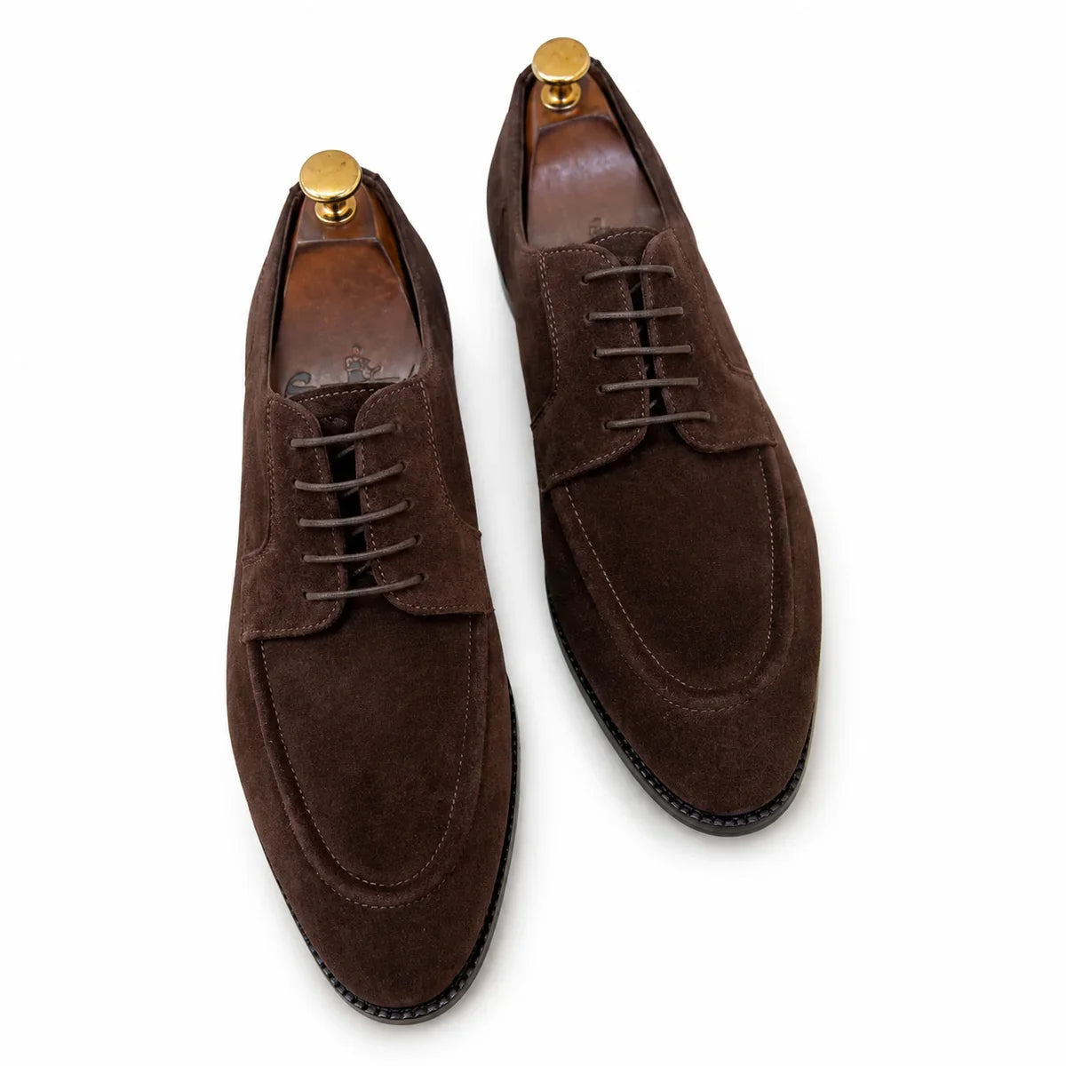 Melpignano Suede Apron-Front Derby for Men - Relaxed Suede Derby Shoes