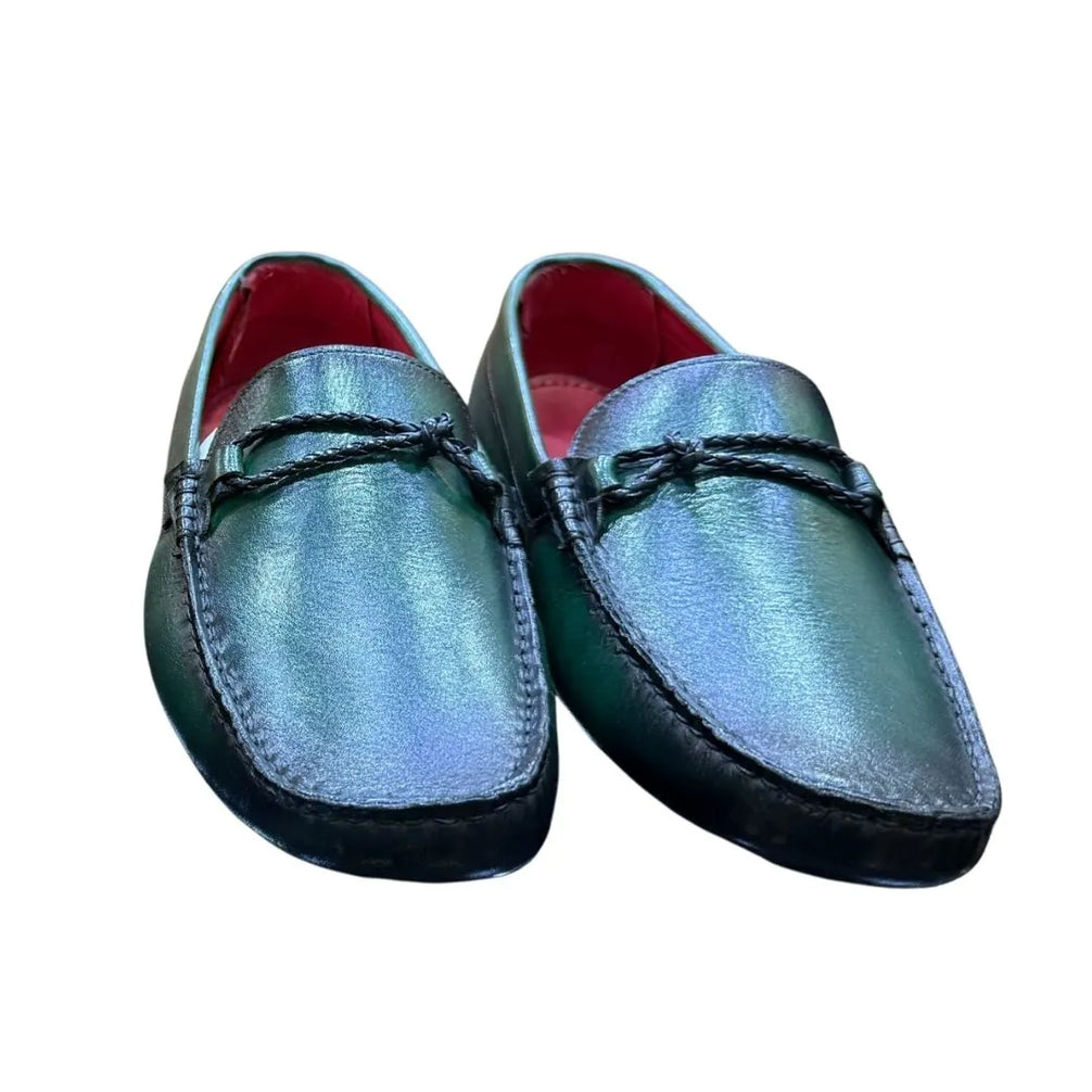 Milzano Bow-Lace Driver Driving Moccasin for Men - Hand-Stitched Leather Driving Moccasins