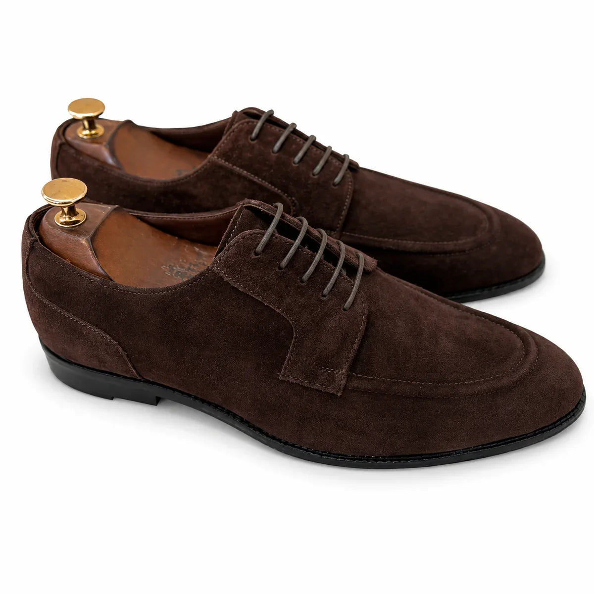 Melpignano Suede Apron-Front Derby for Men - Relaxed Suede Derby Shoes