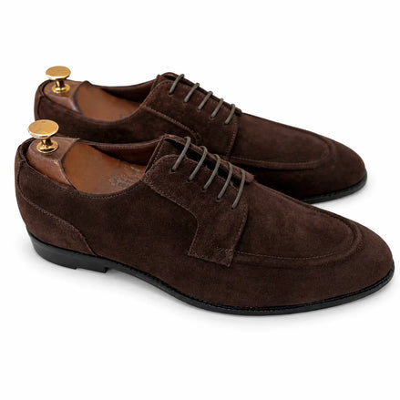 Melpignano Suede Apron-Front Derby for Men - Relaxed Suede Derby Shoes
