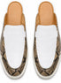 Marmaris Snake-Embossed Lug Mule for Men - Two-Material Backless Shoes