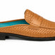 Mantero Woven-Embossed Penny Mule for Men - Backless Block-Heel Shoes