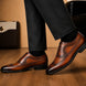 Malcomb Croc-Panel Wingtip Derby for Men - Goodyear Welted Leather Shoes
