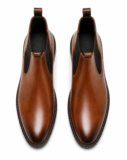 Montrose Patina Chelsea Boot for Men - Lug-Sole Leather Ankle Boots