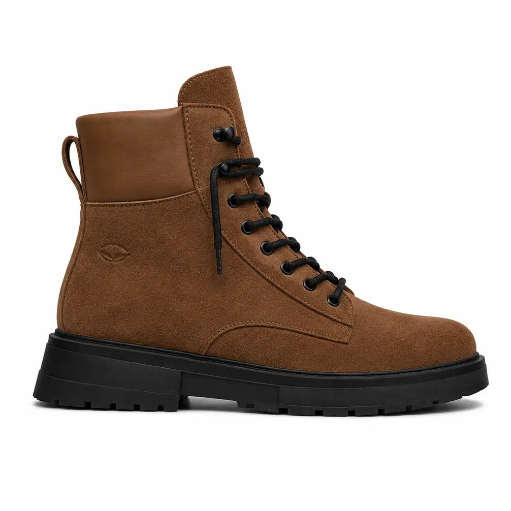 Mojave Suede Combat Boot for Men - Lug-Sole Lace-Up Leather Boots