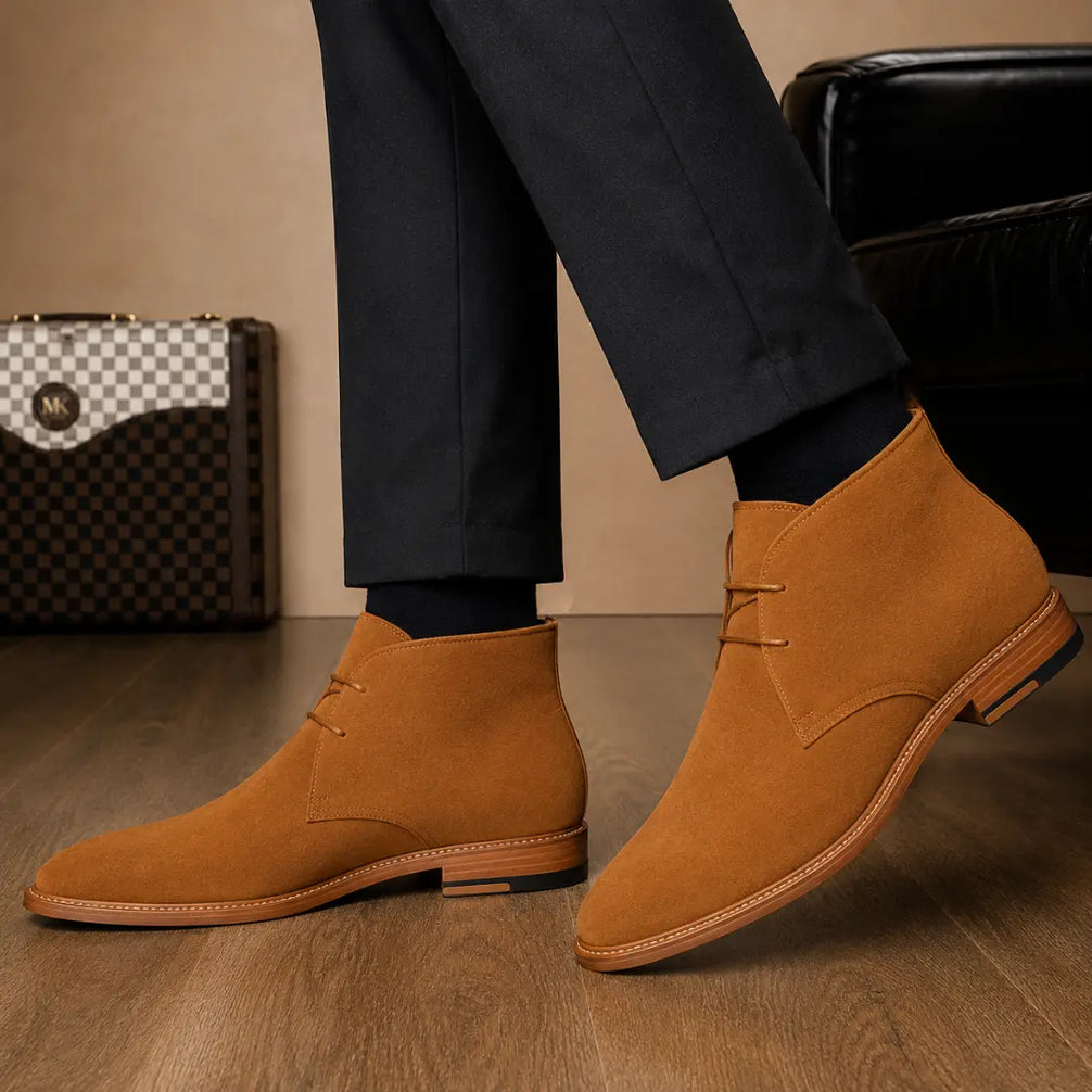 Maringa Suede Chukka Boot for Men - Goodyear Welted Leather Sole Boots