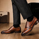 Mossverde Hand-Patina Wingtip Brogue Oxford for Men - Goodyear Welted Leather Shoes