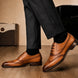 Mossverde Hand-Patina Wingtip Brogue Oxford for Men - Goodyear Welted Leather Shoes