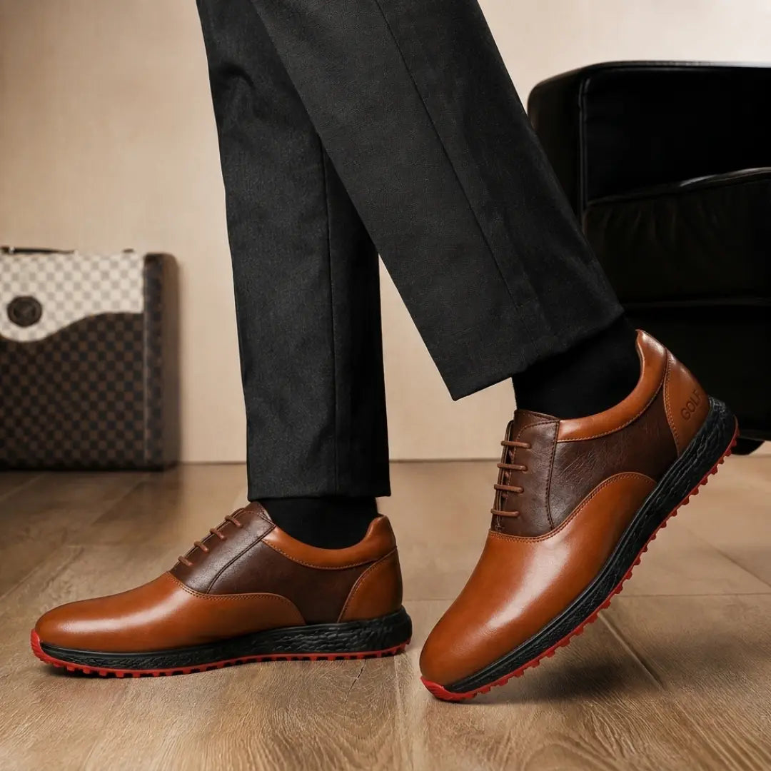 Motif Leather Golf Shoe for Men - Waterproof Spikeless Golf Shoes
