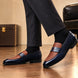Maison Hand-Woven Two-Tone Penny Loafer for Men - Goodyear Welted Leather Shoes