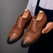 Munich Hand-Woven Brogue Oxford for Men - Goodyear Welted Leather Dress Shoes