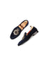 Mehrangarh Bullion-Crest Velvet Ethnic Loafer for Men - Embroidered Prince Albert Slippers