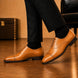 Marcello Burnished Semi-Brogue Cap-Toe Oxford for Men - Goodyear Welted Formal Shoes