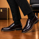 Marquis Braided-Welt Dress Penny Loafer for Men - Handmade Block-Heel Leather Shoes