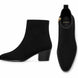 Maddox Suede Zip Boot for Men - Pointed-Toe Block Heel Ankle Boots