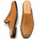 Maratea Croc-Panel Suede Mule for Men - Two-Material Backless Slip-On Shoes