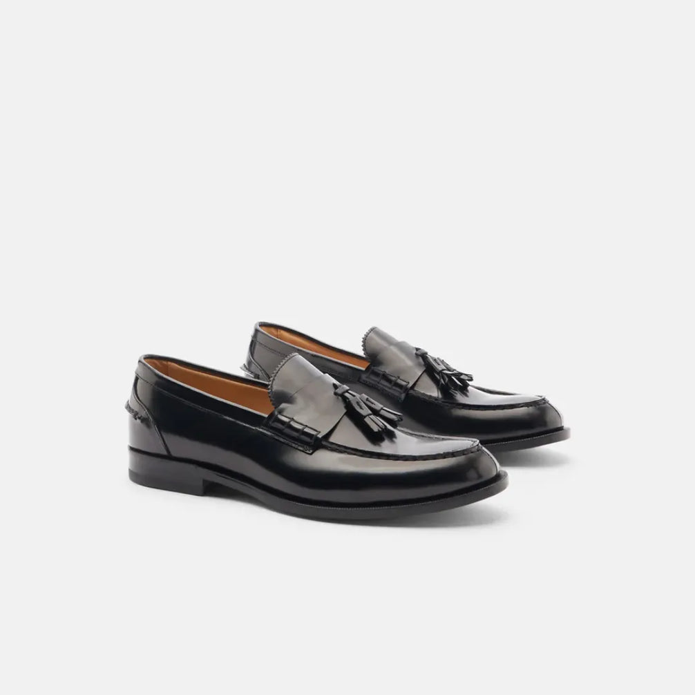 Miradolo Glossy Classic Tassel Loafer for Men - Leather Tassel Loafers