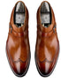 Manarola Burnished Wingtip Single Monk Strap for Men - Brogue Leather Formal Shoes