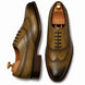Mossverde Hand-Patina Wingtip Brogue Oxford for Men - Goodyear Welted Leather Shoes