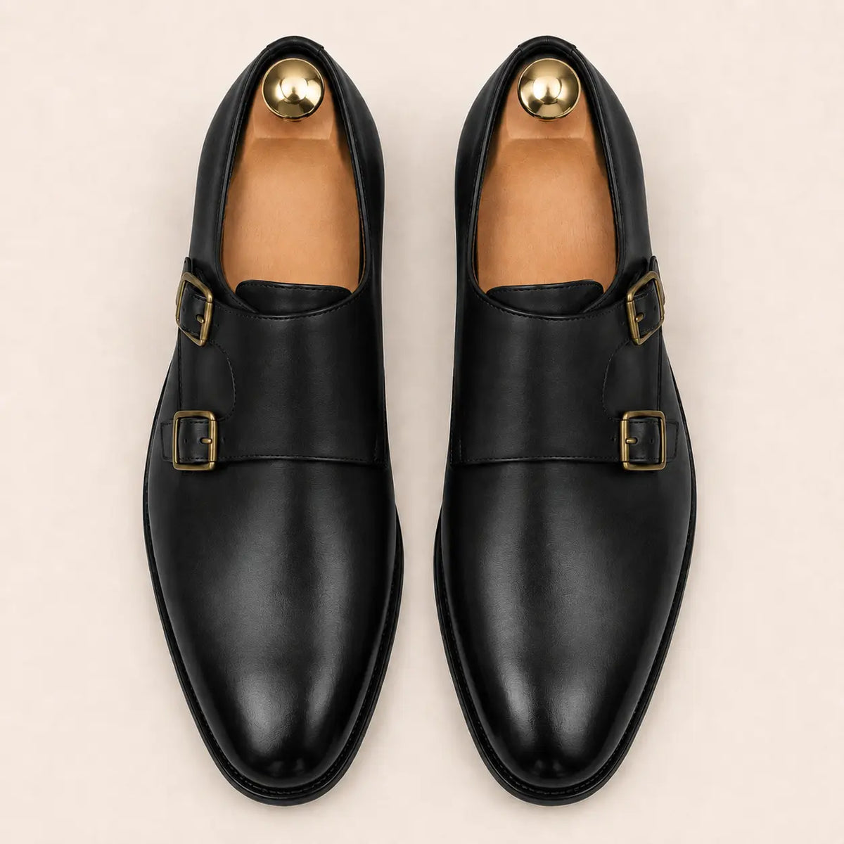 Mexico Double Monk Strap for Men - Hand-Burnished Goodyear Welted Leather Shoes