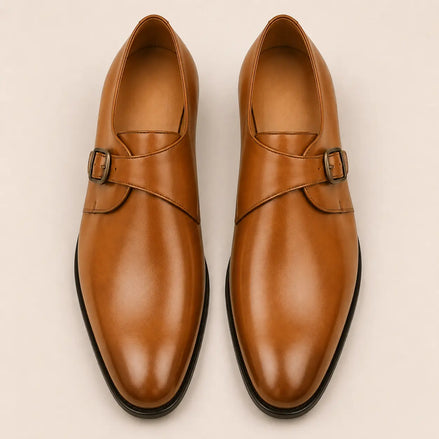 Madrid Single Monk Strap for Men - Goodyear Welted Full-Grain Leather Shoes