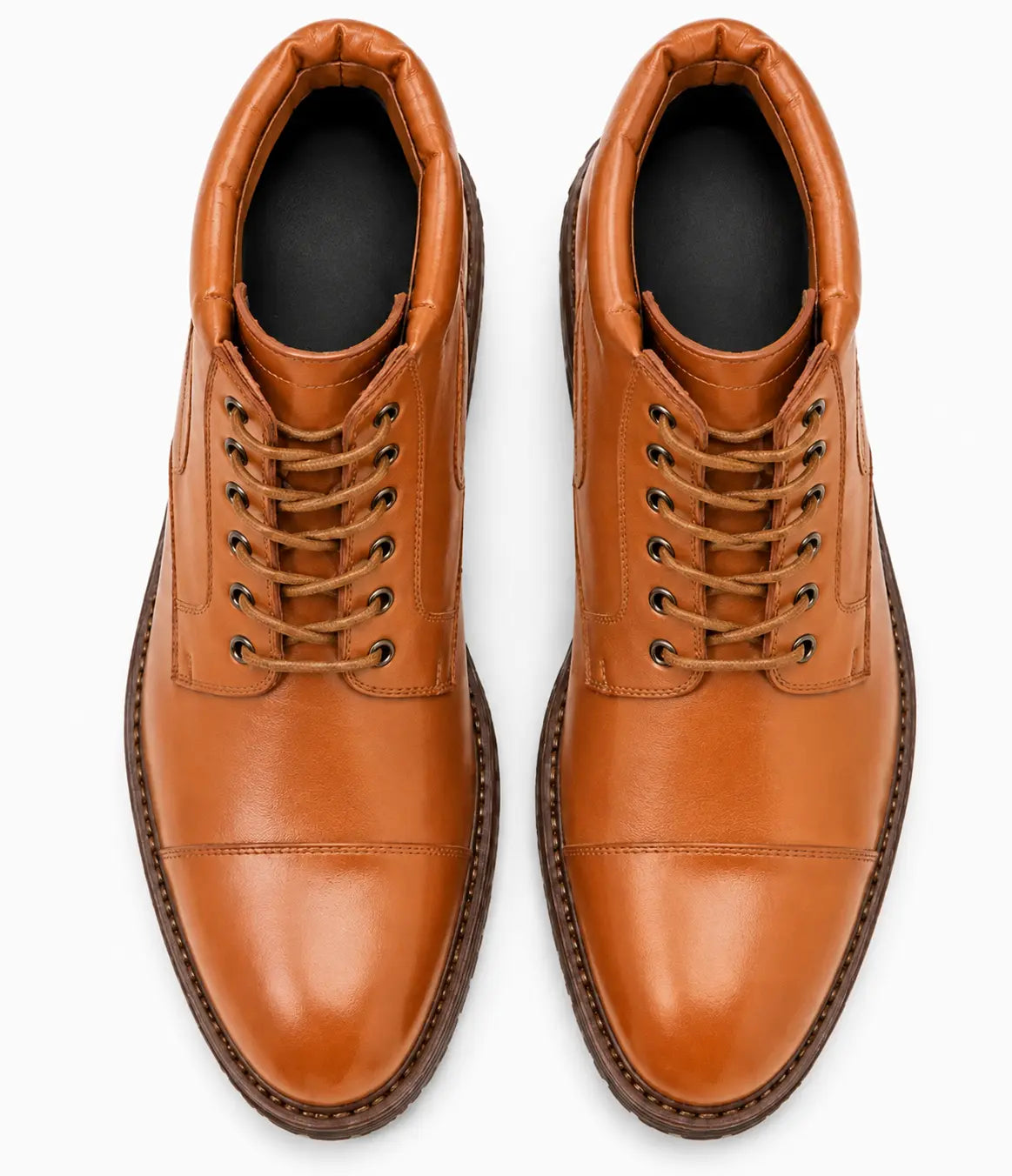 Munster Cap-Toe Work Boot for Men - Heavy Lug-Sole Leather Boots