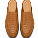 Maratea Croc-Panel Suede Mule for Men - Two-Material Backless Slip-On Shoes