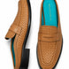 Mantero Woven-Embossed Penny Mule for Men - Backless Block-Heel Shoes