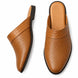 Molise Croc-Panel Perforated Mule for Men - Backless Open-Heel Leather Shoes