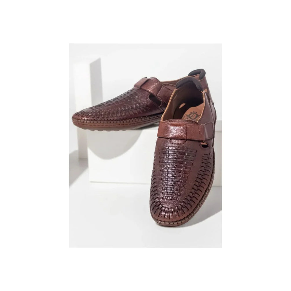 Mani Woven Closed-Toe Sandal for Men - Hand-Woven Leather Sandals