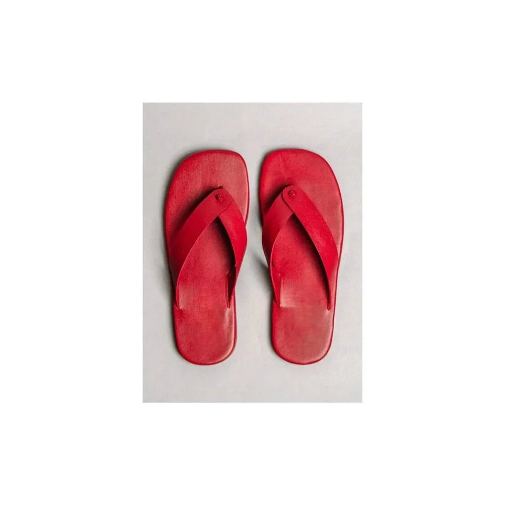 Masnou Bright Thong Flip-Flop for Men - Leather Flip-Flops