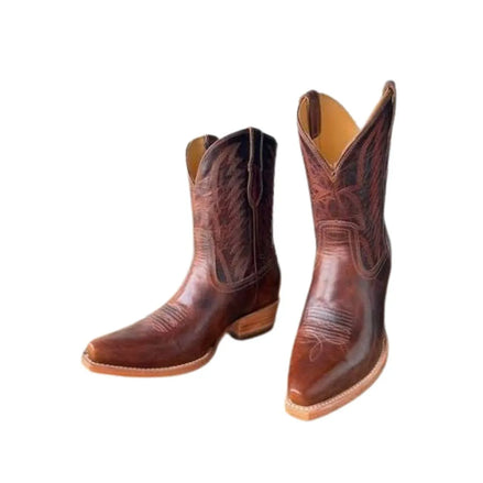 Matador Snip-Toe Smooth Cowboy Boot for Men - Burnished Western Boots
