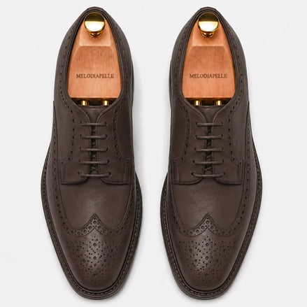 Missourie Longwing Brogue Derby for Men - Goodyear Welted Full-Grain Leather Shoes