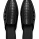 Melfi Croc-Embossed Slit-Vamp Mule for Men - Backless Block-Heel Shoes