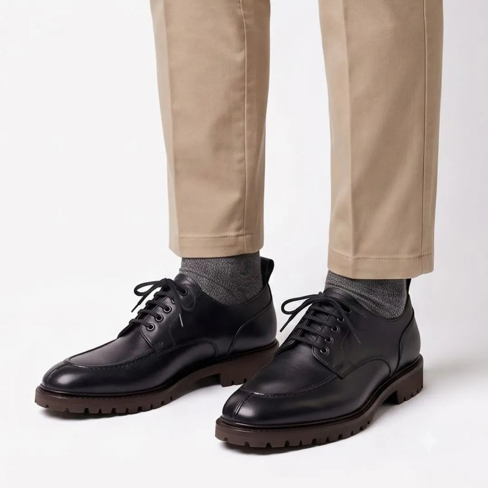 Madignano Apron Lug-Sole Derby for Men - Chunky Leather Derby Shoes