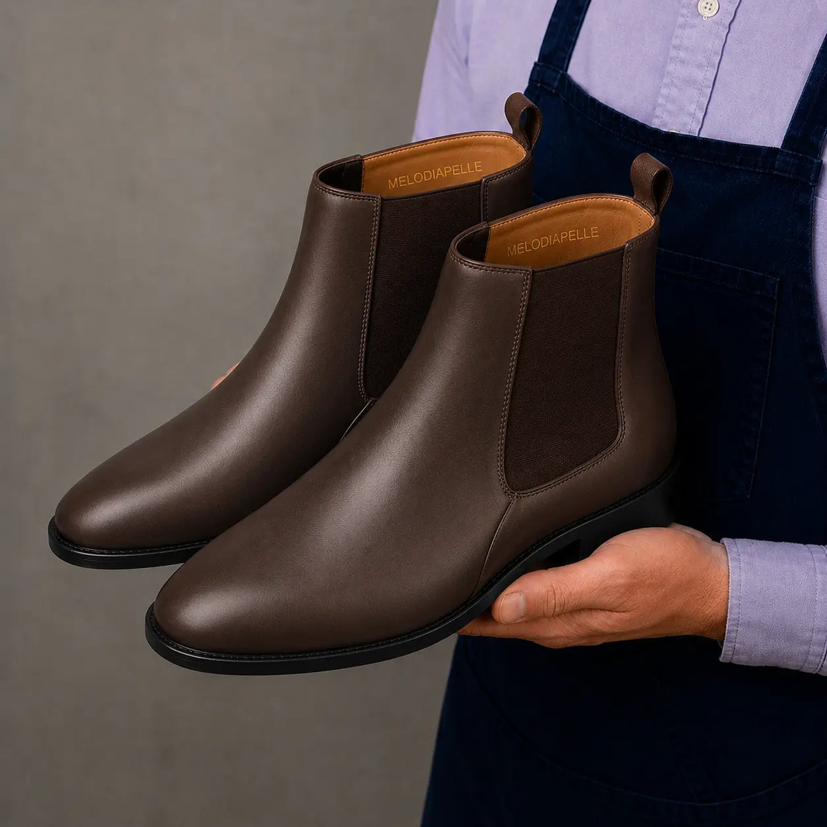 Malacca Chelsea Boot for Men - Goodyear Welted Burnished Leather Boots
