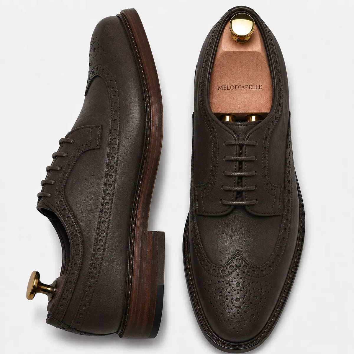 Missourie Longwing Brogue Derby for Men - Goodyear Welted Full-Grain Leather Shoes