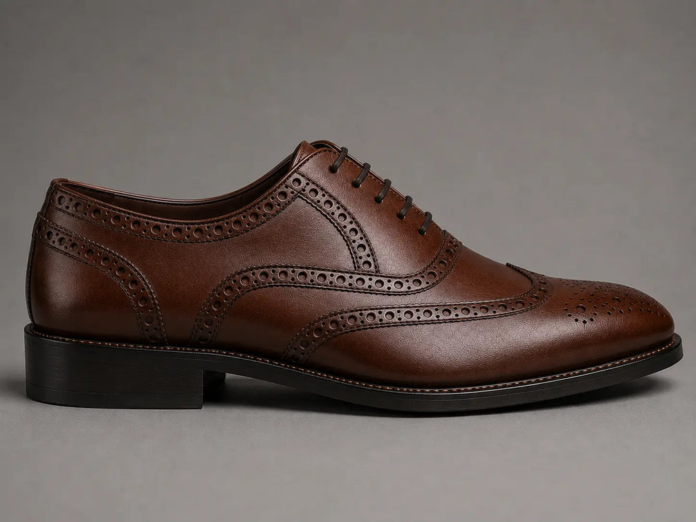 Mazaro Wingtip Brogue Oxford for Men - Goodyear Welted Full-Grain Leather Shoes
