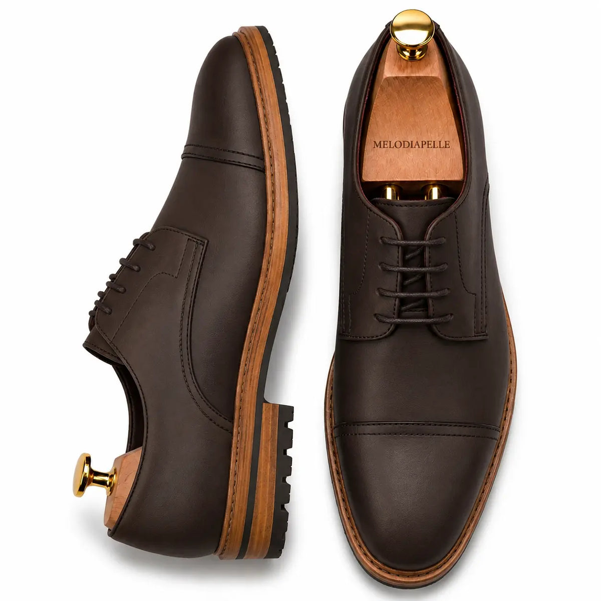 Max Cap-Toe Derby for Men - Nubuck Goodyear Welted Leather Shoes