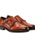 Miranda Burnished Cap-Toe Double Monk Strap for Men - Classic Leather Formal Shoes